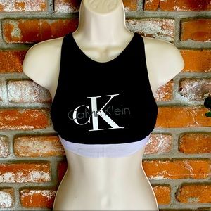 Ck Cross Back Halter Sports Bra